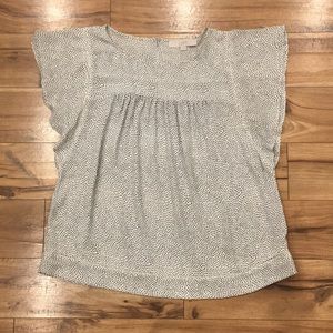 Loft Black and White Print Blouse